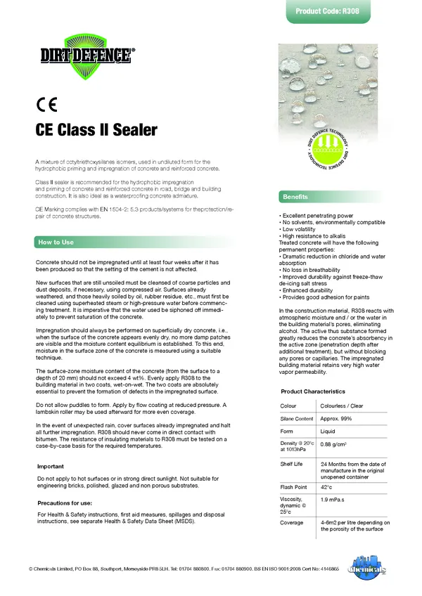 CE Class II Impregnating Sealer Datasheet PDF 